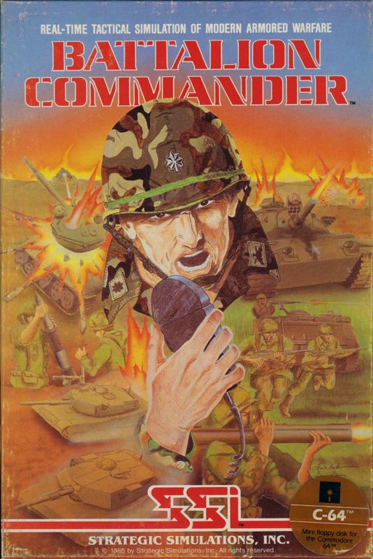 Battalion Commander box art for Commodore 64